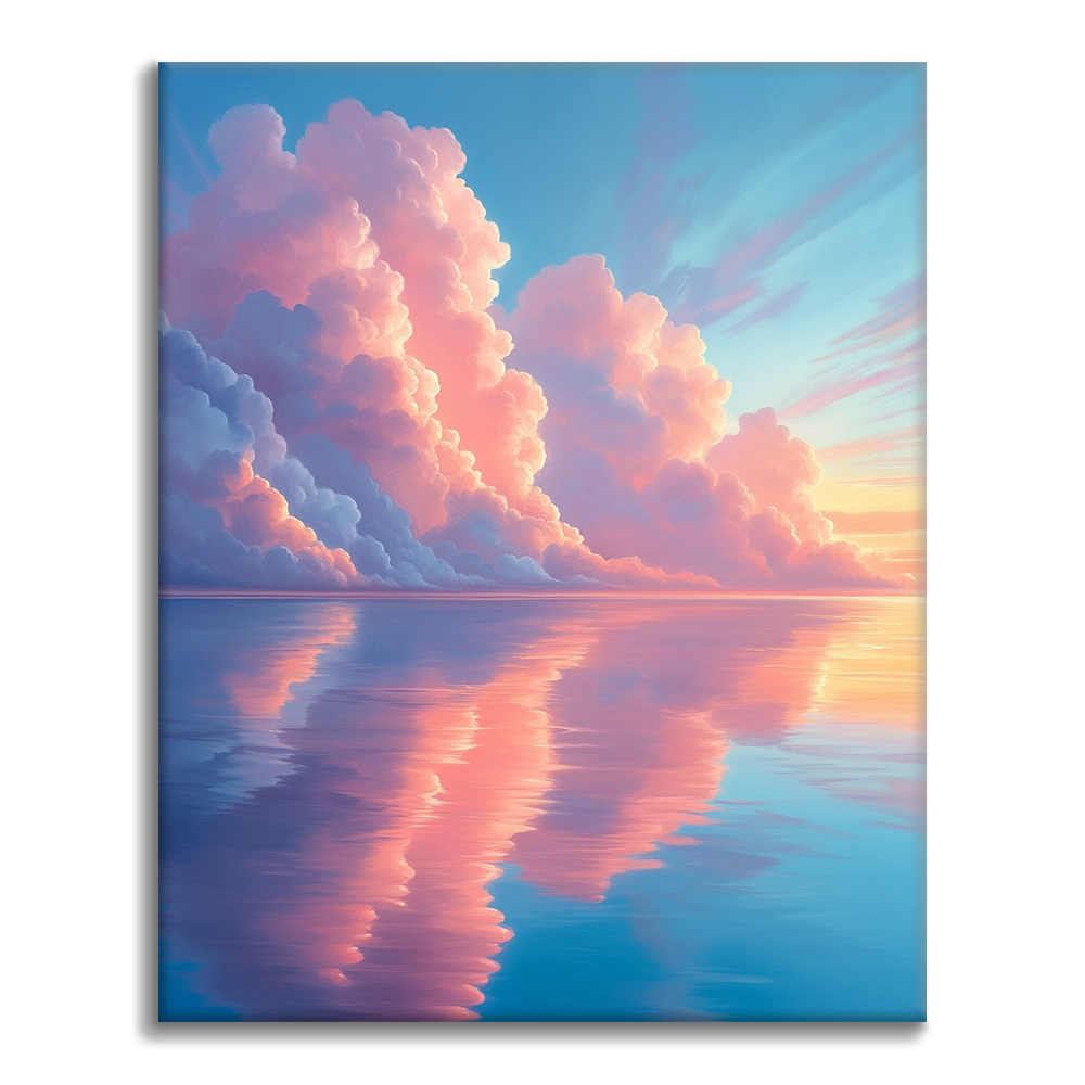 Dreamy Clouds in the Mirror - Paint by Numbers