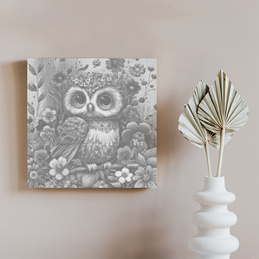 Soft and Cute Baby Owl - Dot Painting