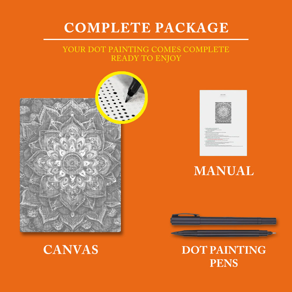 Rainbow Flower Mandala - Dot Painting