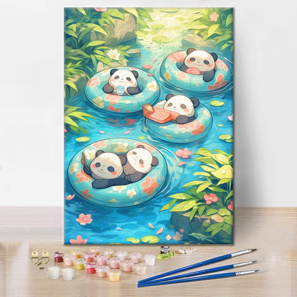 Panda mignon - Peinture par numéros