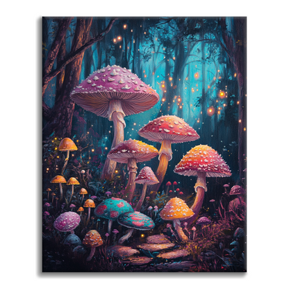 Enchanted Mushroom Grove - Paint by Numbers