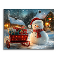 Snowman and Christmas Gifts - Paint by Numbers