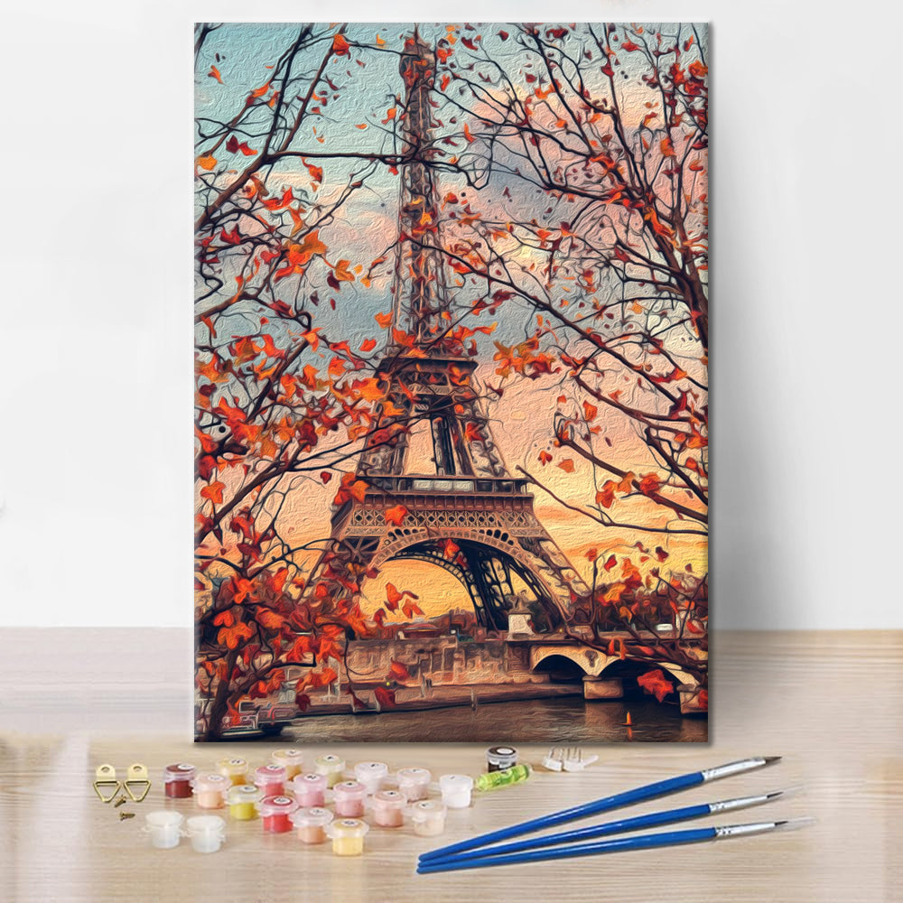 Paris Autumn Leaves - Paint by Numbers