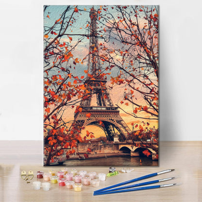 Paris Autumn Leaves - Paint by Numbers