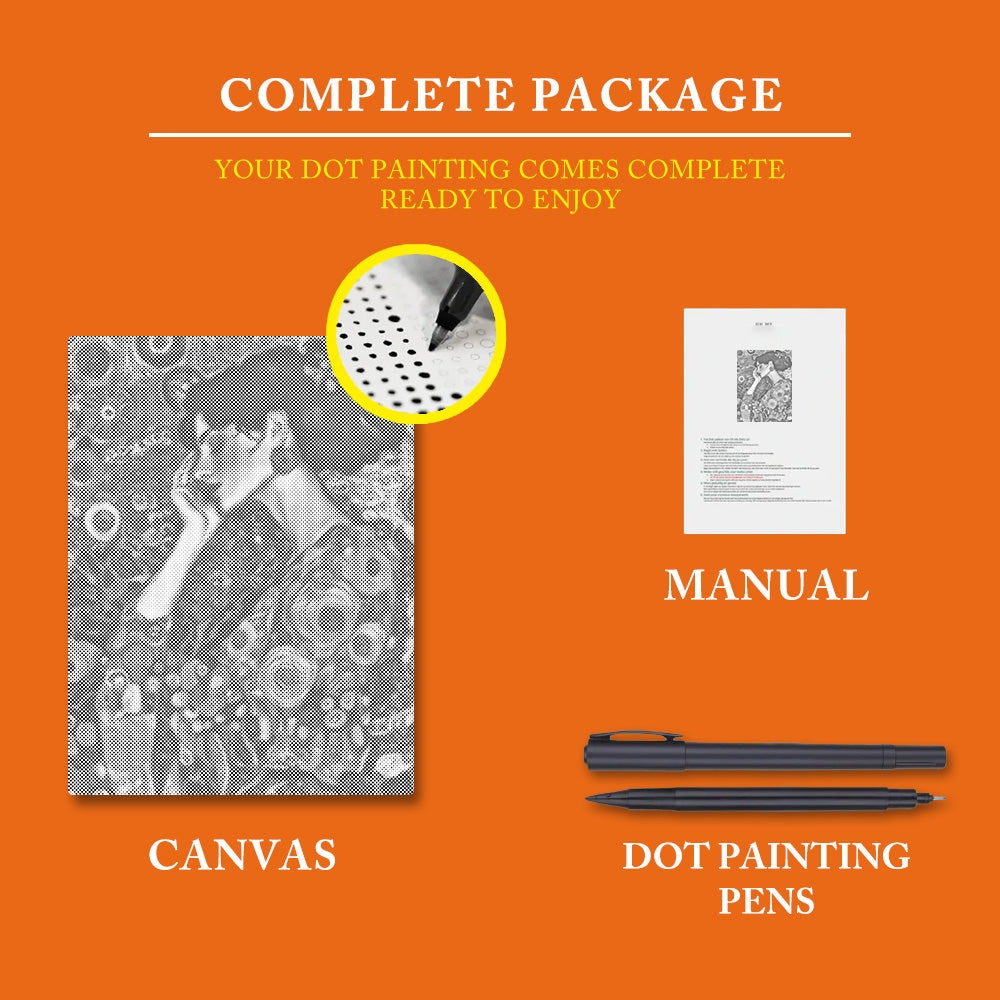 Vintage Woman - Dot Painting