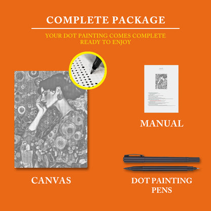 Vintage Woman - Dot Painting