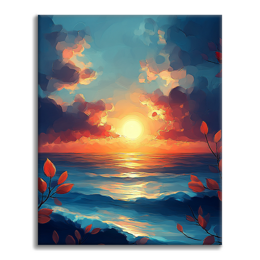 Sunset Over The Sea - Paint by Numbers