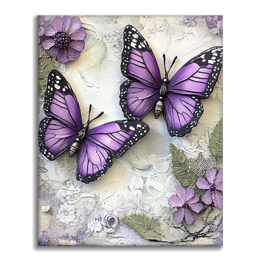 Purple Butterfly - Paint by Numbers