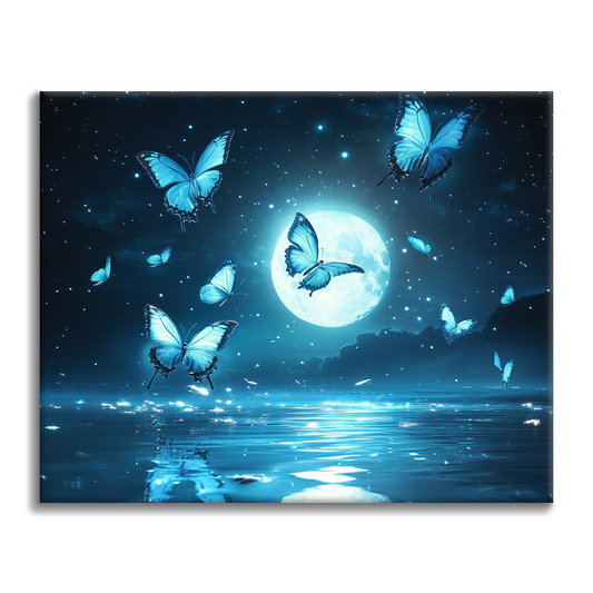 Butterfly in the Moonlight - Paint by Numbers