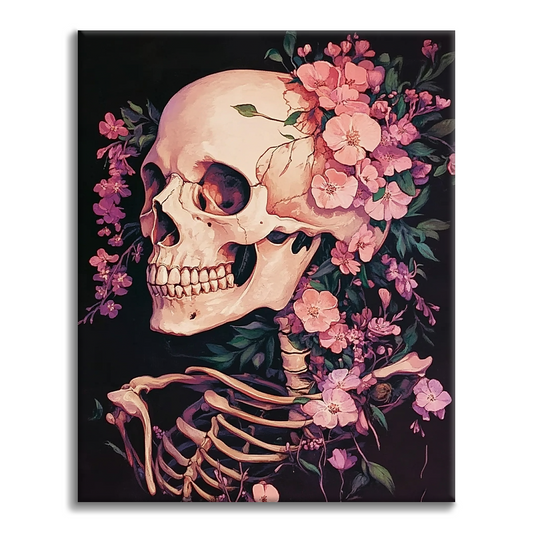 Floral Skull - Paint by Numbers