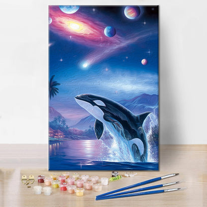 Dernier jour - Baleine Planète Aurora - Peinture par numéros