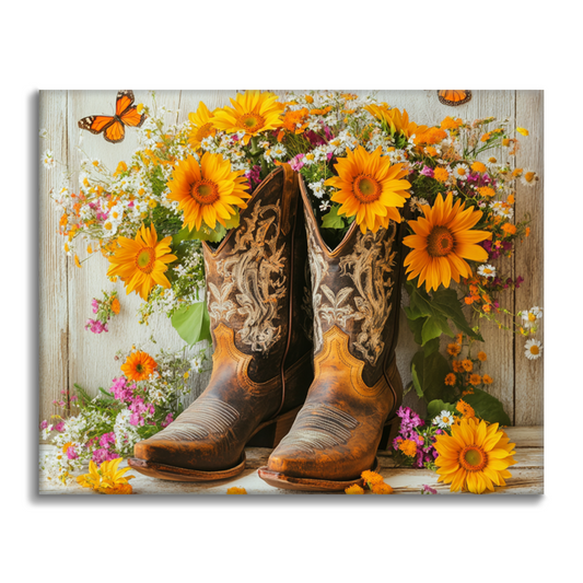 Western Cowboy Boots - Paint by Numbers