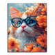 Cat with Glasses - Paint by Numbers