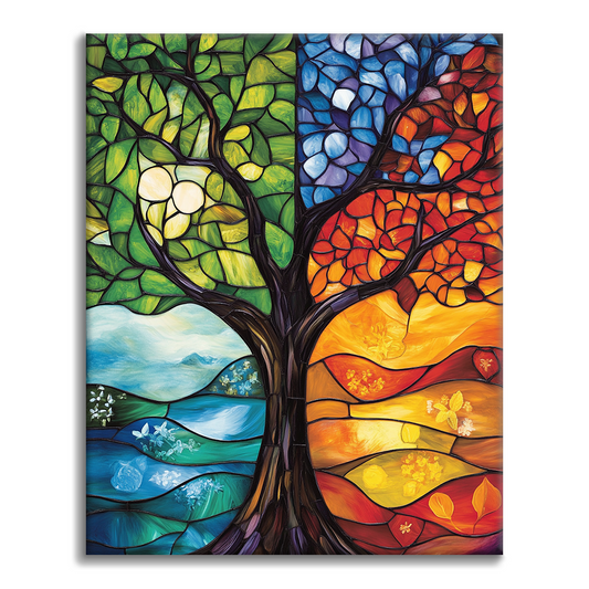 Four Seasons Tree - Paint by Numbers