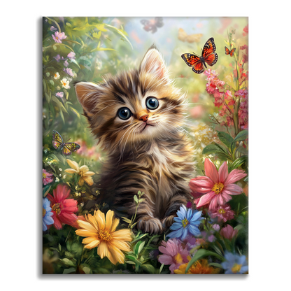 Garden Kitten - Paint by Numbers