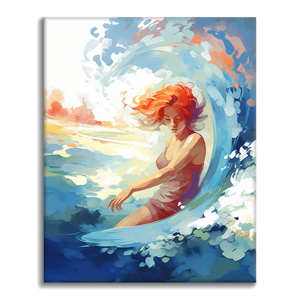 Wave & Woman - Paint by Numbers