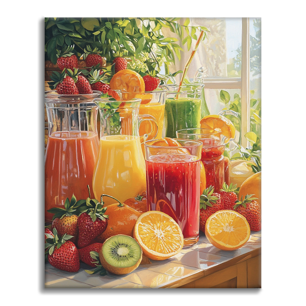 Sunny Kitchen Juices - Paint by Numbers