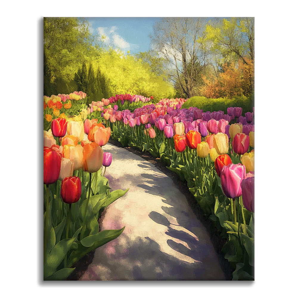 Tulip Pathway - Paint by Numbers