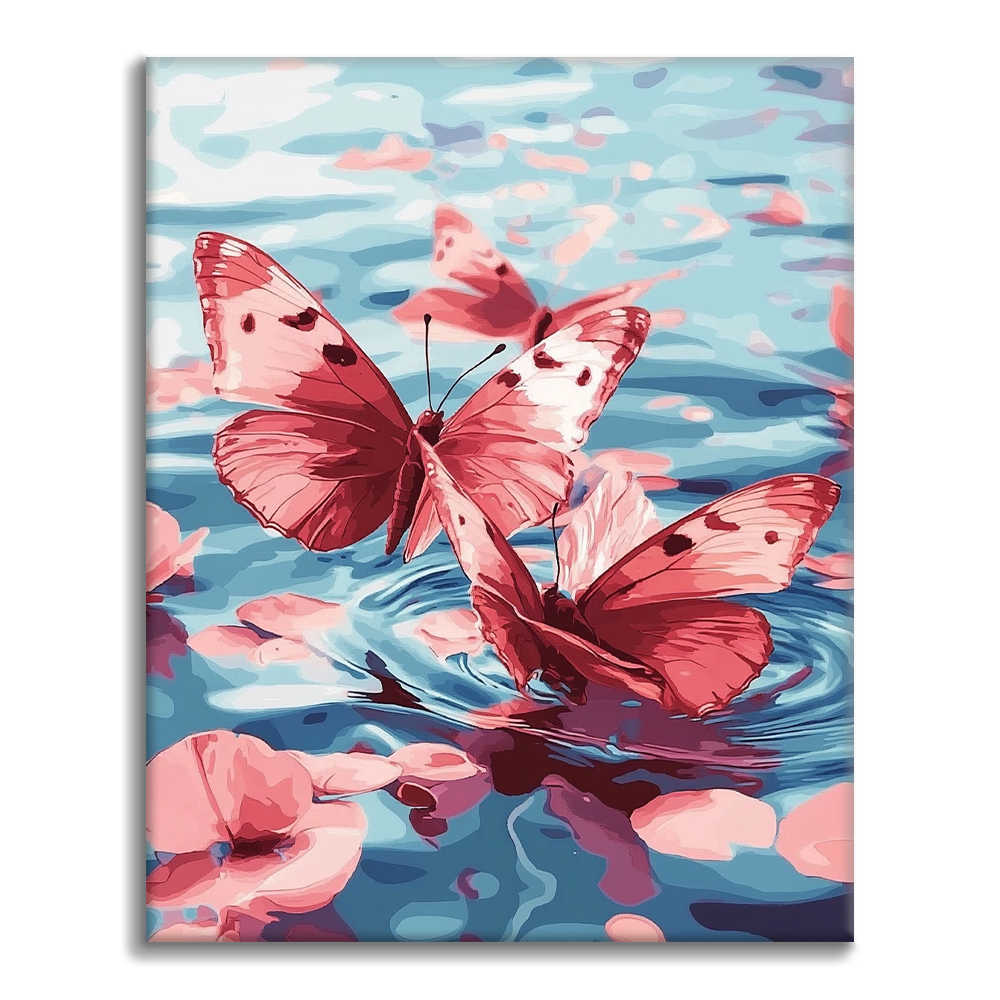 Pink Butterfly - Paint by Numbers