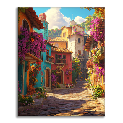 Fresh Flower Town - Paint by Numbers