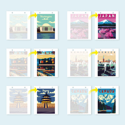 World Trip Edition - 2027 Paint by Numbers Desk Calenda