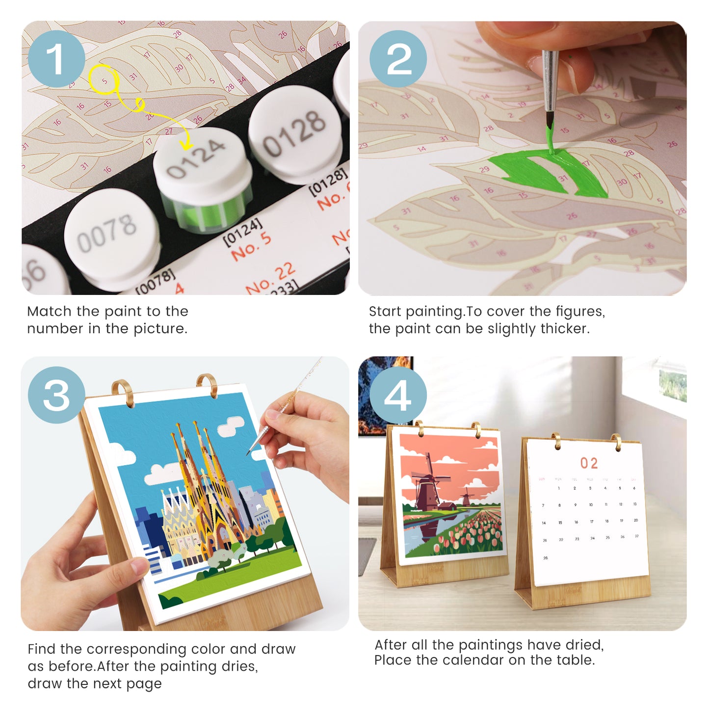 Travel Edition - 2027 Paint by Numbers Desk Calenda
