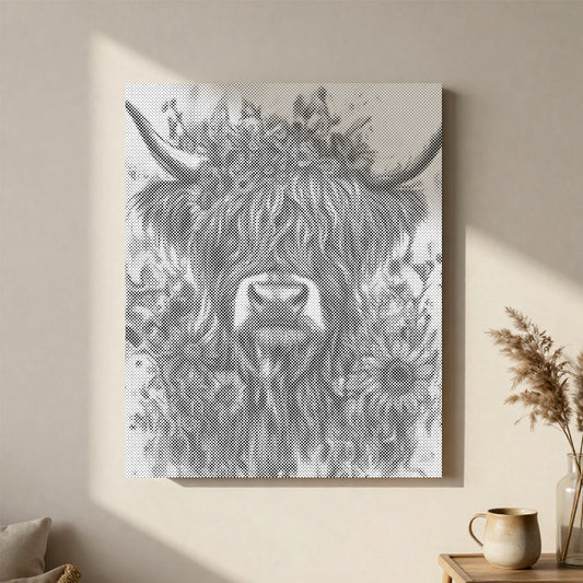 Highland Cattle - Dot Painting