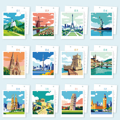 Travel Edition - 2027 Paint by Numbers Desk Calenda