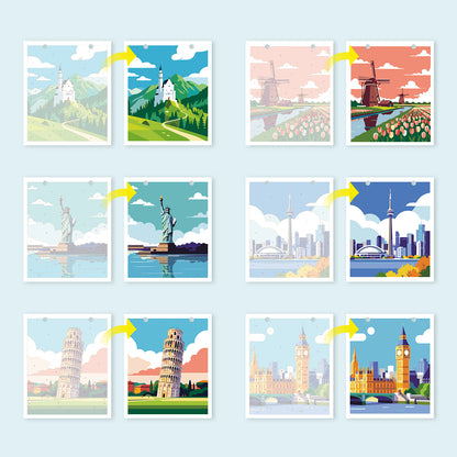 Travel Edition - 2027 Paint by Numbers Desk Calenda