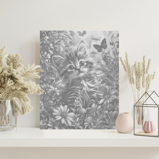 Garden Kitten - Dot Painting