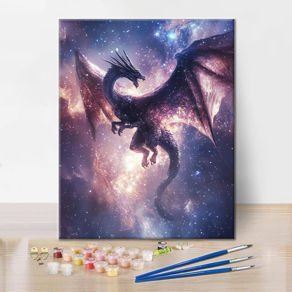 Starry Night Dragon Flight - Paint by Numbers