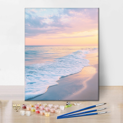 Peaceful Dawn Beach - Paint by Numbers