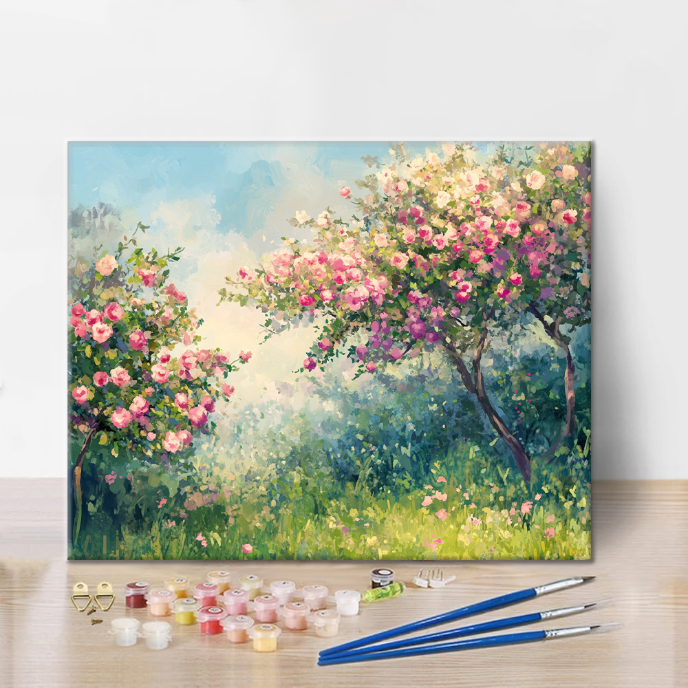 Spring Cherry Blossoms - Paint by Numbers