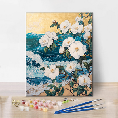 Peonies by the Sea - Paint by Numbers