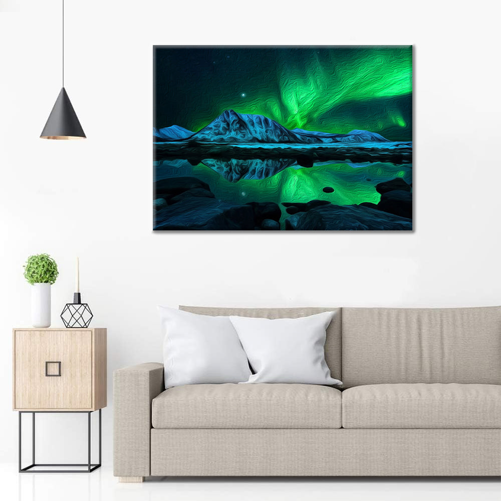 Aurora Mountain - Peinture par numéros