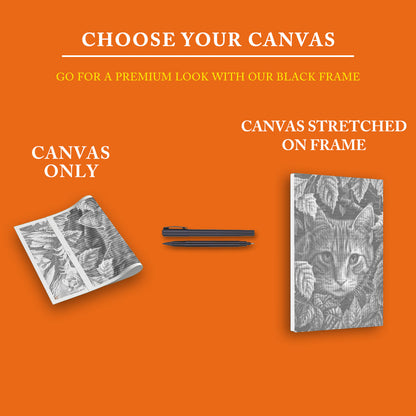 Leaves and Cat - Dot Painting