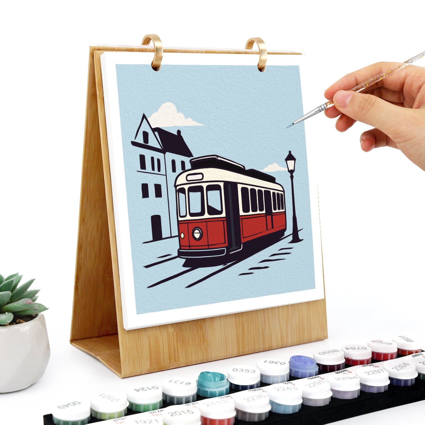 Vintage Travel - 2027 Paint by Numbers Desk Calenda