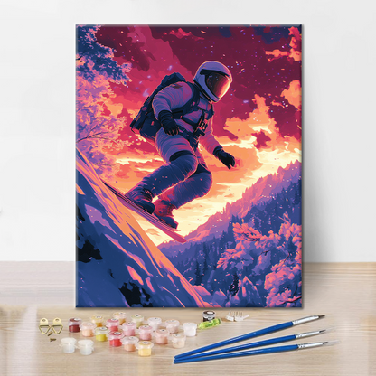 Cosmic Ski Adventure - Paint by Numbers