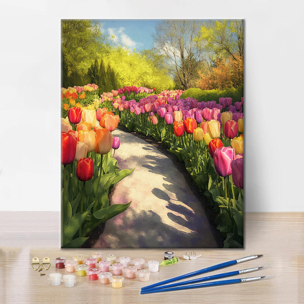 Tulip Pathway - Paint by Numbers