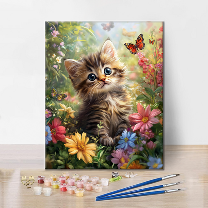 Garden Kitten - Paint by Numbers