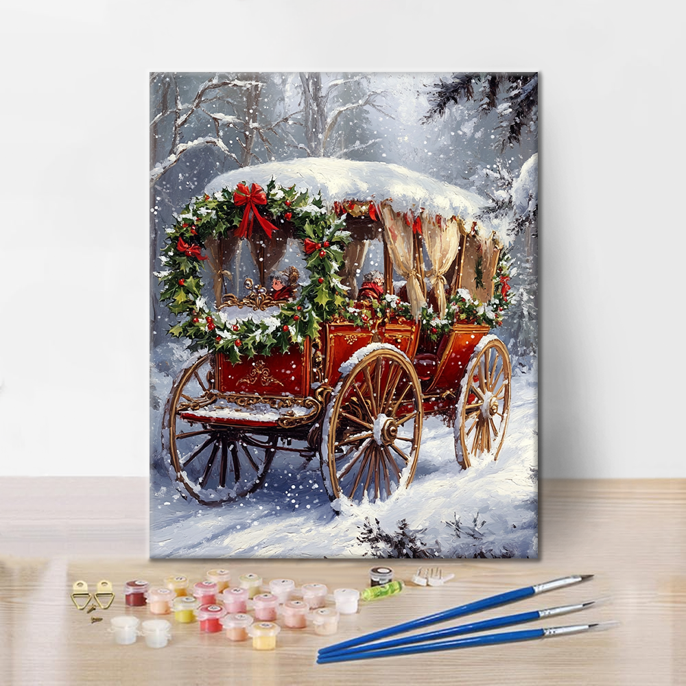 Christmas Carriage - Paint by Numbers