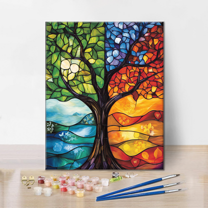 Four Seasons Tree - Paint by Numbers