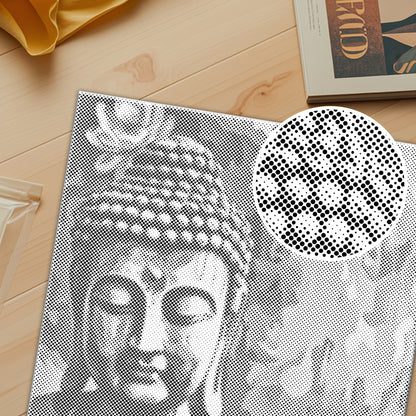 Buddha with Flower - Dot Painting