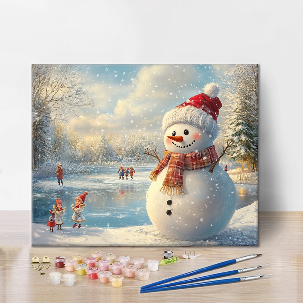 Christmas Snowman - Paint by Numbers