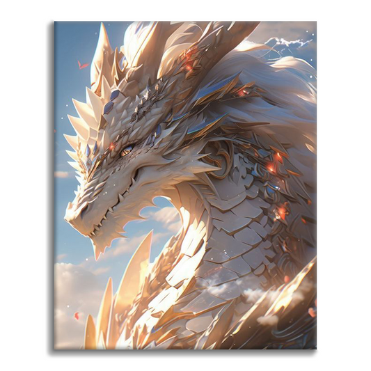 Portrait de dragon - Peinture par numéros