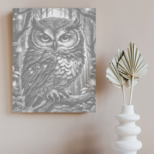 Blue Owl - Dot Painting