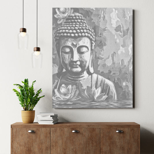 Buddha with Flower - Dot Painting