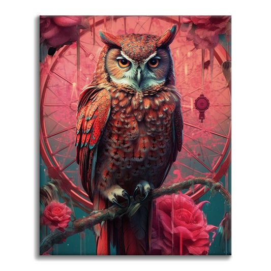 Un hibou - Peinture par numéros