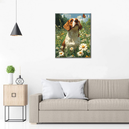 Dog and Butterfly - Paint by Numbers