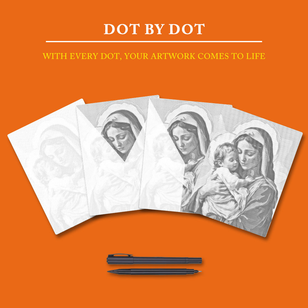 Holy Embrace - Dot Painting